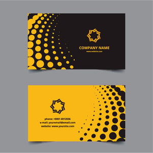 Black and yellow design business cards