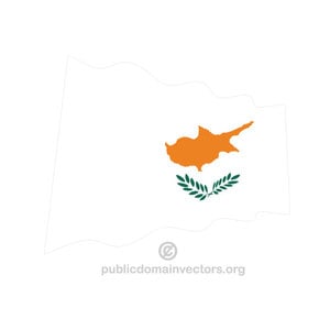 Wavy vector flag of Cyprus