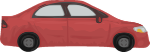 Rough car vector drawing