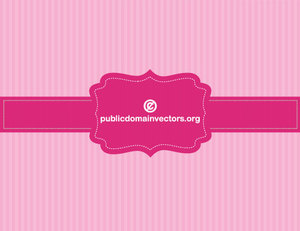 Pink vector background with banner