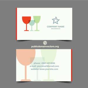 Business card for bars and restaurants