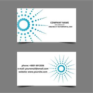 Business card design layout in vector format