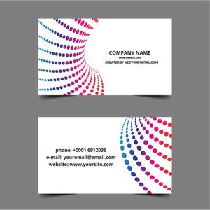 Business card layout in vector format