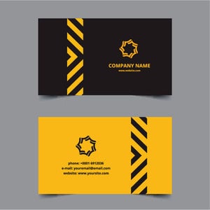 Black and yellow business card template