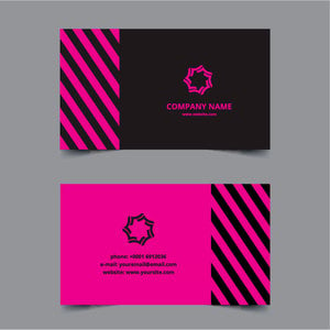 Business card black and pink color