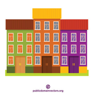 Colorful apartment buildings