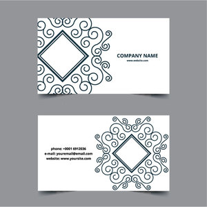 Decorative ornament business card template