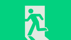 Exit sign vector image
