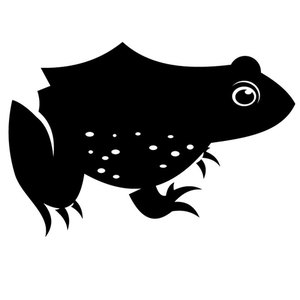 Frog silhouette outline