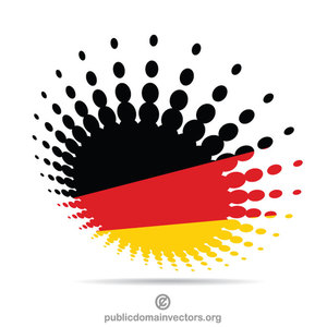 Halftone sticker with German flag