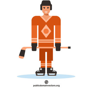 Hockey player cartoon art