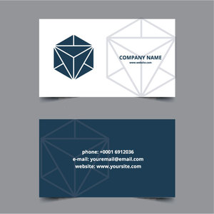 Cube logotype business card