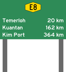 Malaysia expressway distance symbol