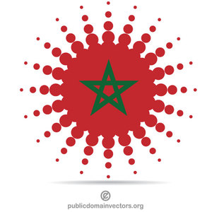 Morocco flag halftone design