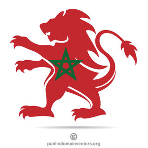 Morocco flag heraldic lion