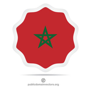Morocco flag sticker clip art