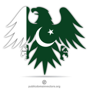Pakistani flag heraldic eagle