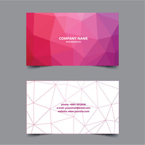 Polygonal background business card template