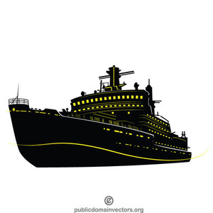 Ship silhouette vector graphics