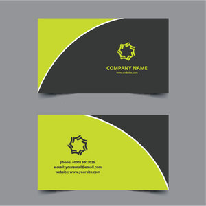 Business card black and green